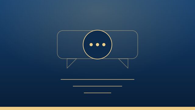 対話を表す幾何学的な図形で構成されたカバー画像